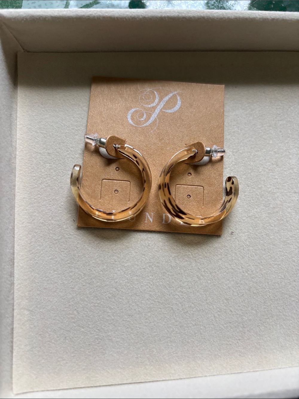 Tortoiseshell Resin Hoop Earrings - Women Jewelry